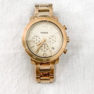 Fossil Gold Chronograph Watch